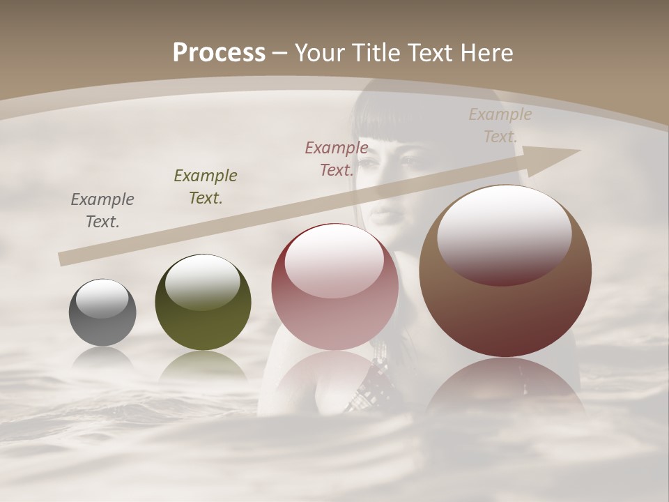 A Woman In The Water With Her Eyes Closed PowerPoint Template