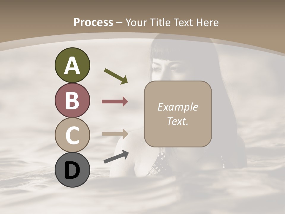 A Woman In The Water With Her Eyes Closed PowerPoint Template