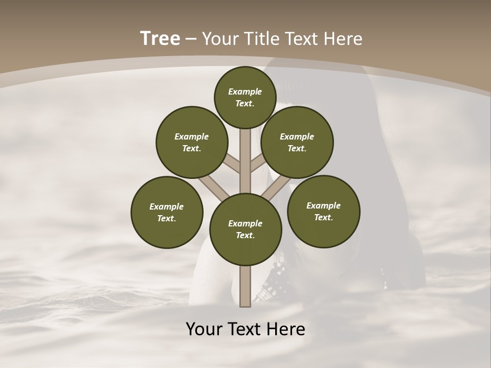 A Woman In The Water With Her Eyes Closed PowerPoint Template