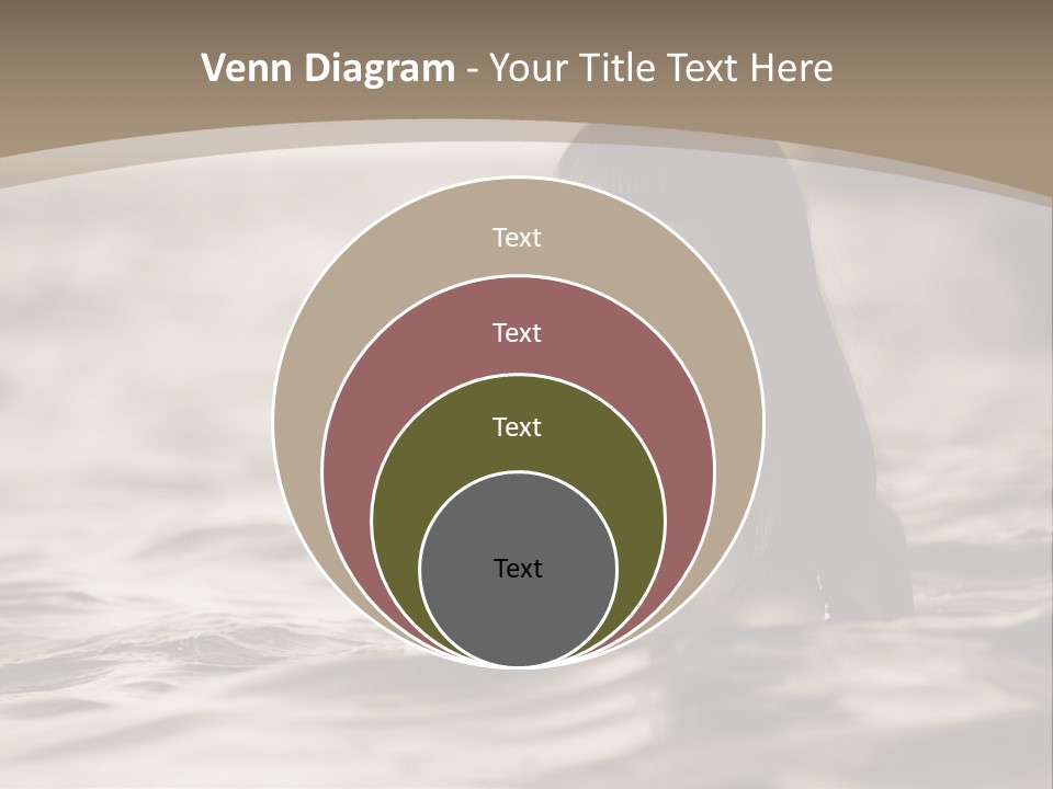 A Woman In The Water With Her Eyes Closed PowerPoint Template