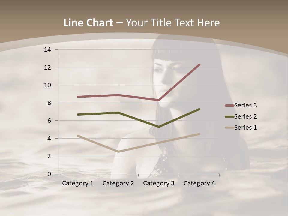 A Woman In The Water With Her Eyes Closed PowerPoint Template