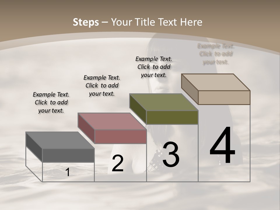 A Woman In The Water With Her Eyes Closed PowerPoint Template