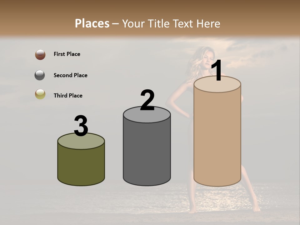 Water Swimsuit Tan PowerPoint Template