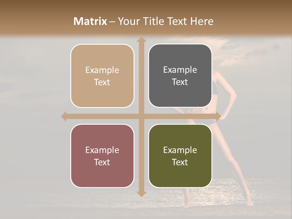 Water Swimsuit Tan PowerPoint Template