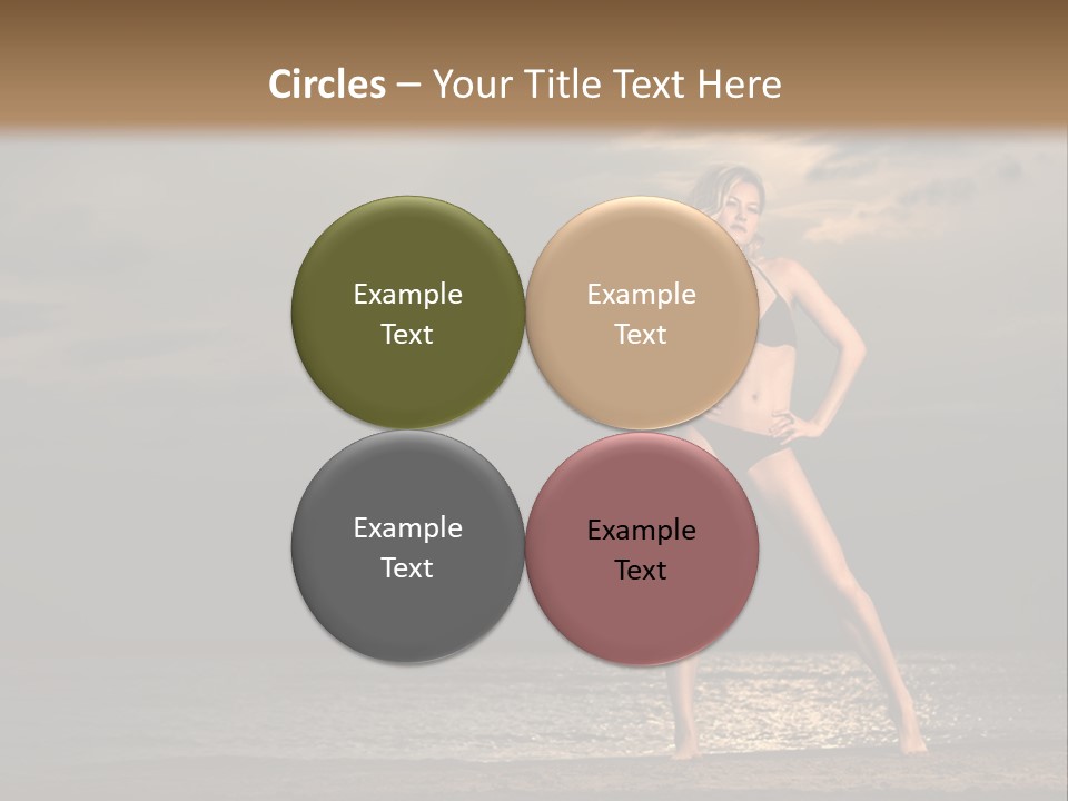 Water Swimsuit Tan PowerPoint Template