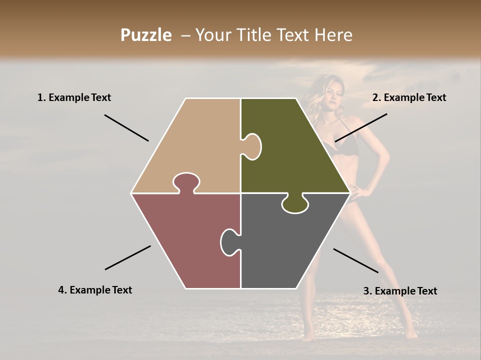 Water Swimsuit Tan PowerPoint Template