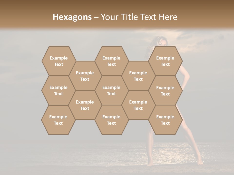 Water Swimsuit Tan PowerPoint Template