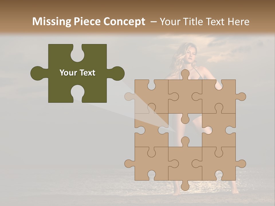 Water Swimsuit Tan PowerPoint Template