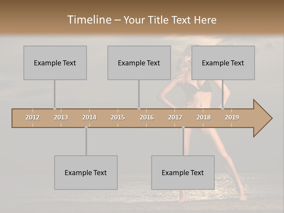 Water Swimsuit Tan PowerPoint Template