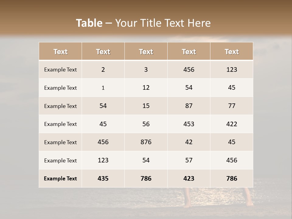 Water Swimsuit Tan PowerPoint Template