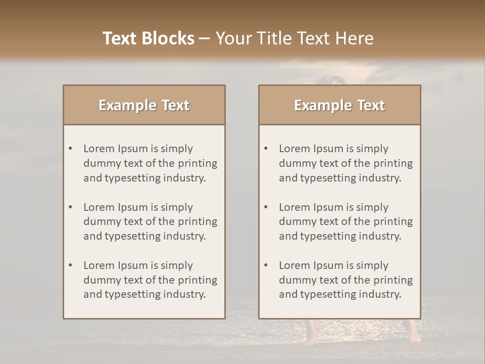 Water Swimsuit Tan PowerPoint Template