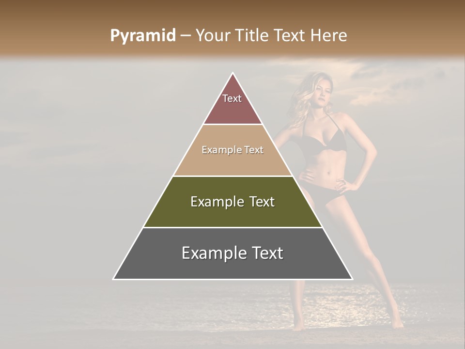 Water Swimsuit Tan PowerPoint Template