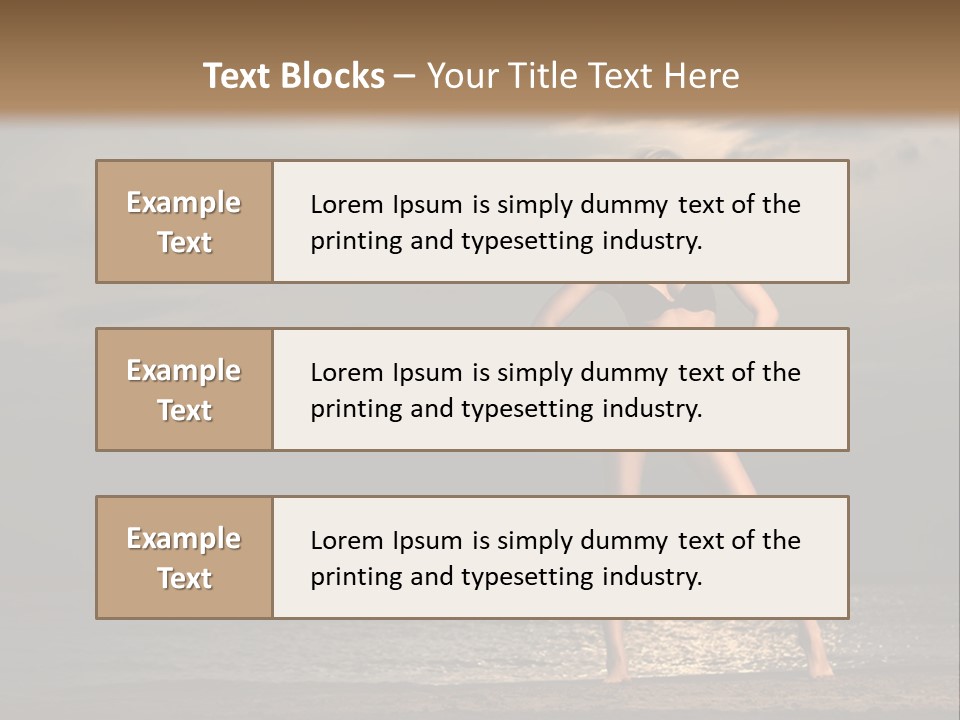Water Swimsuit Tan PowerPoint Template