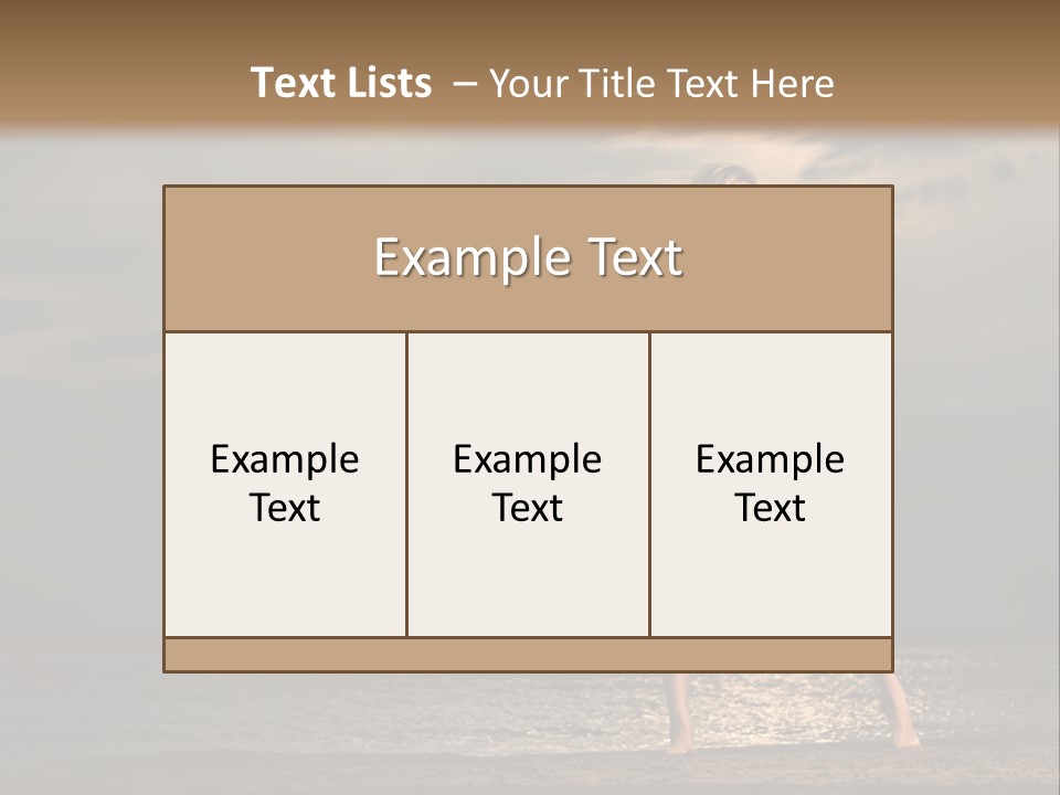 Water Swimsuit Tan PowerPoint Template