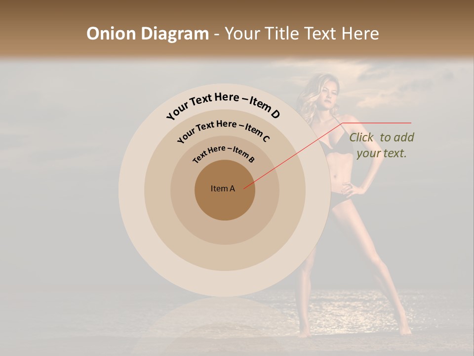 Water Swimsuit Tan PowerPoint Template