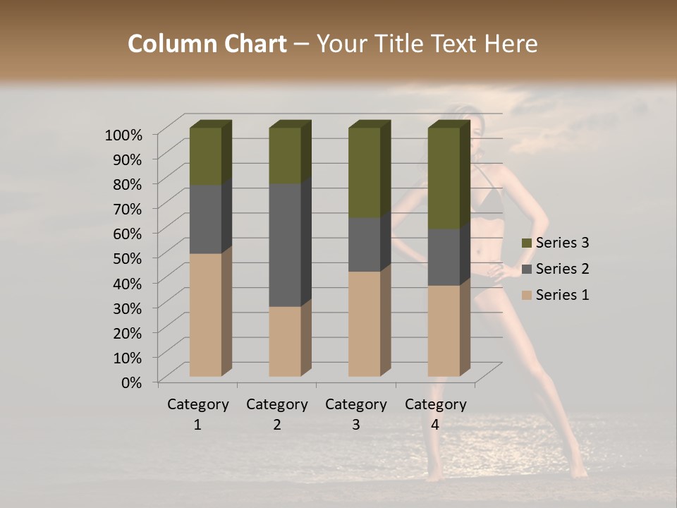 Water Swimsuit Tan PowerPoint Template