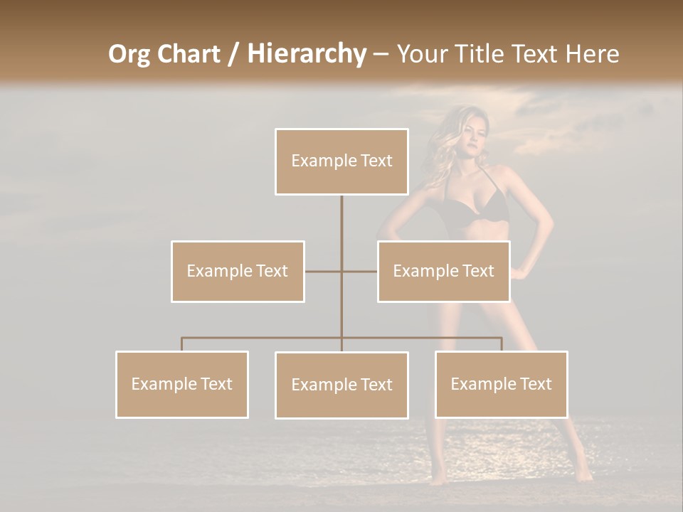 Water Swimsuit Tan PowerPoint Template