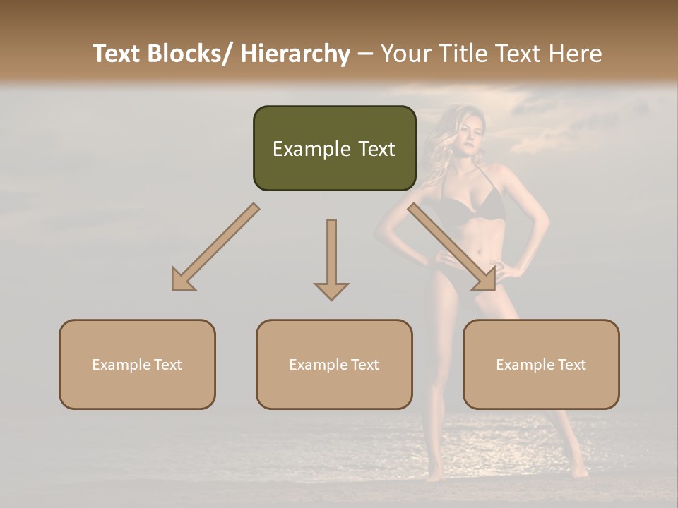 Water Swimsuit Tan PowerPoint Template