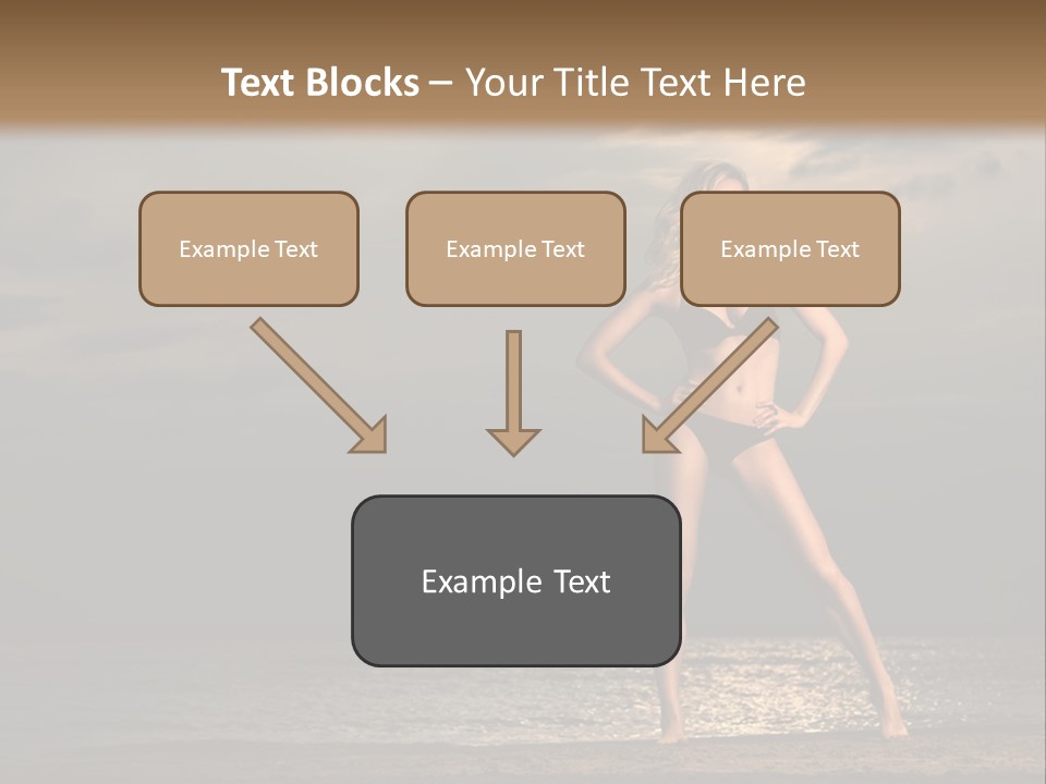 Water Swimsuit Tan PowerPoint Template