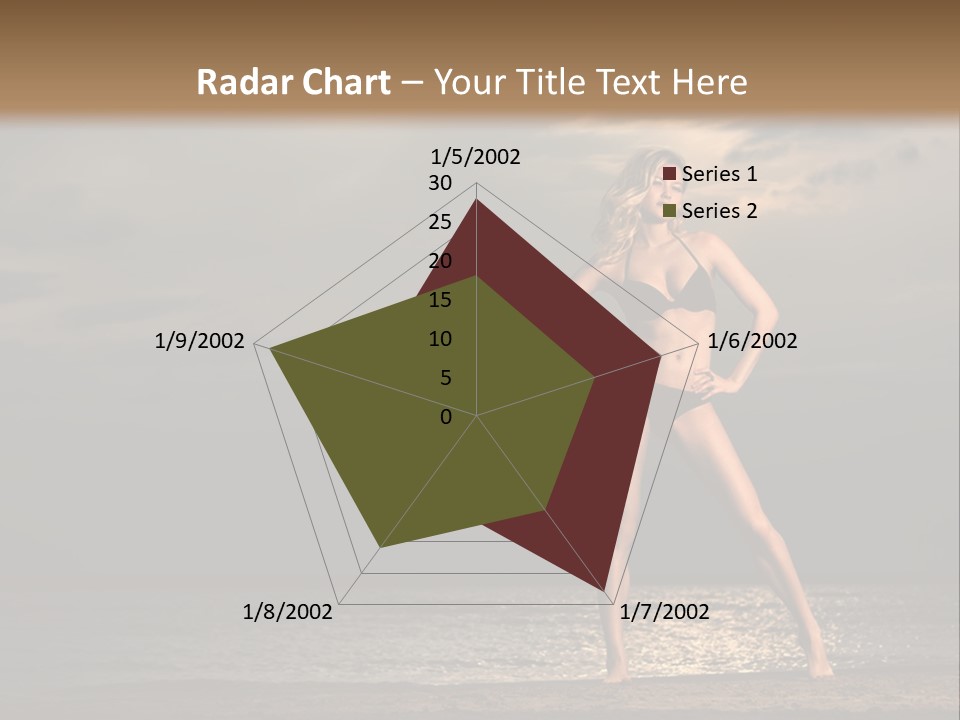 Water Swimsuit Tan PowerPoint Template