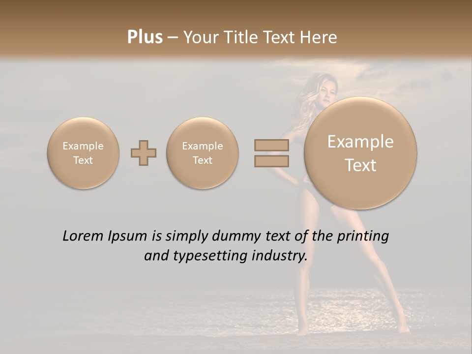 Water Swimsuit Tan PowerPoint Template
