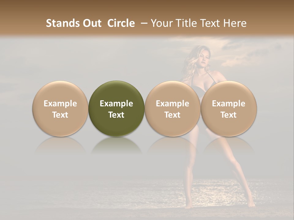 Water Swimsuit Tan PowerPoint Template