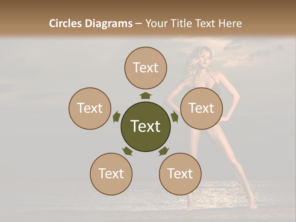 Water Swimsuit Tan PowerPoint Template