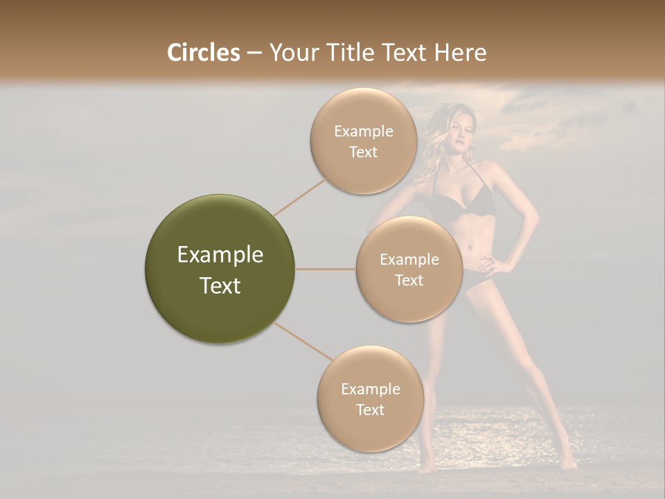 Water Swimsuit Tan PowerPoint Template