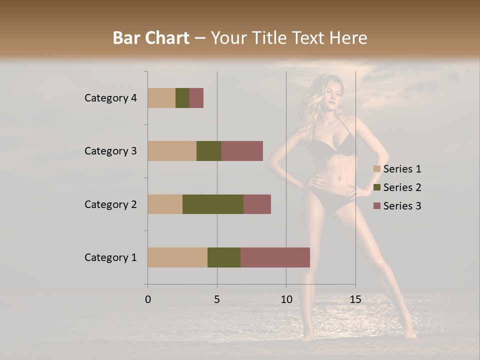 Water Swimsuit Tan PowerPoint Template