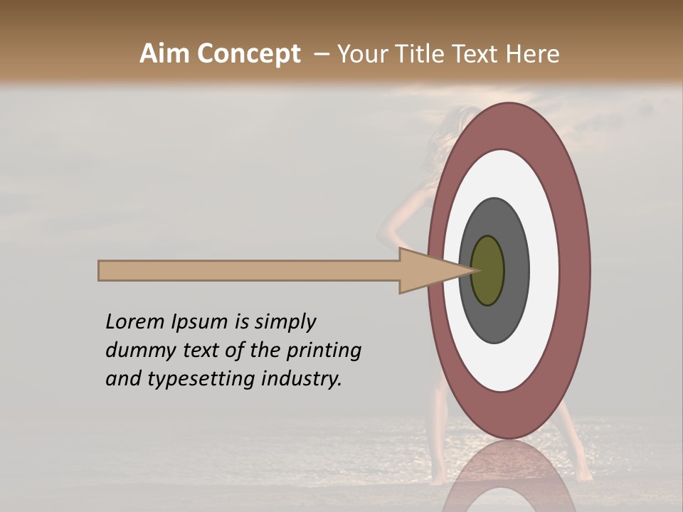 Water Swimsuit Tan PowerPoint Template