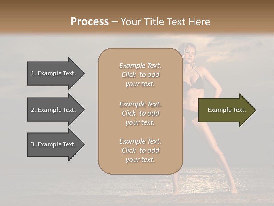Water Swimsuit Tan PowerPoint Template