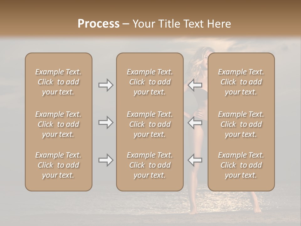 Water Swimsuit Tan PowerPoint Template