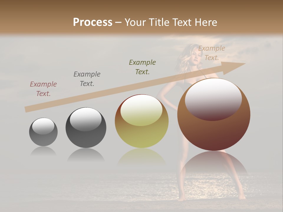 Water Swimsuit Tan PowerPoint Template