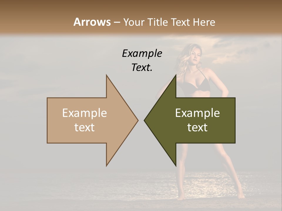 Water Swimsuit Tan PowerPoint Template