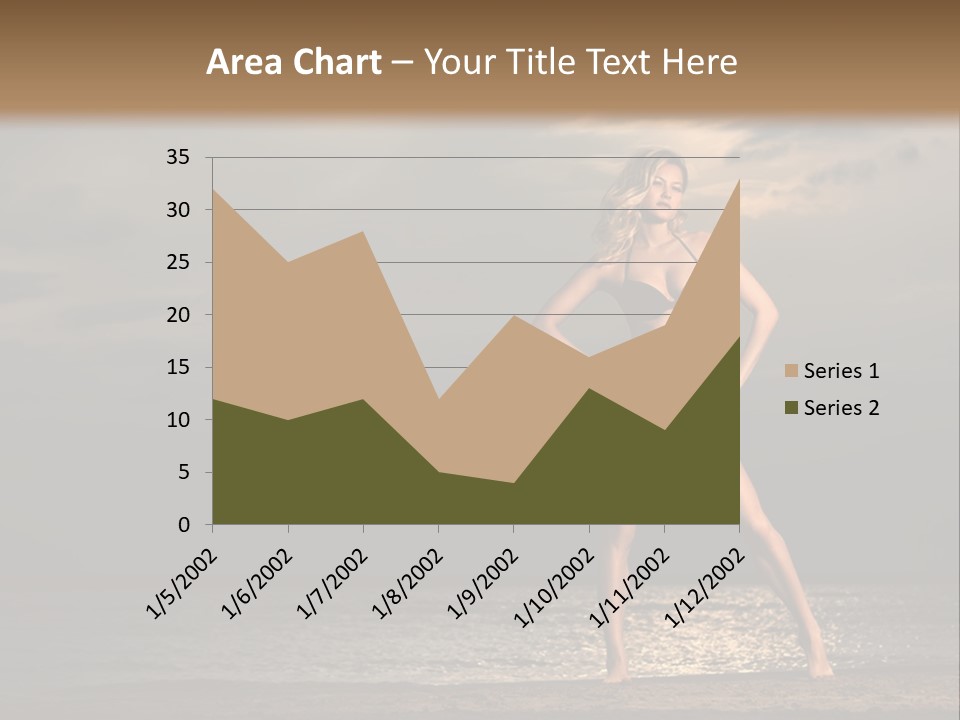 Water Swimsuit Tan PowerPoint Template