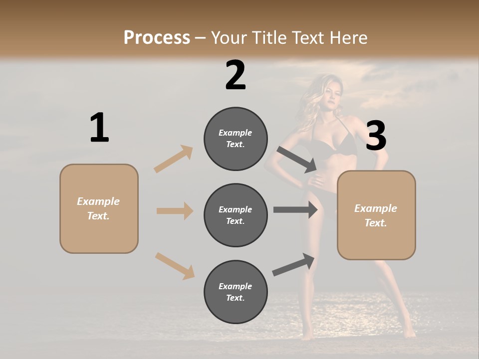 Water Swimsuit Tan PowerPoint Template