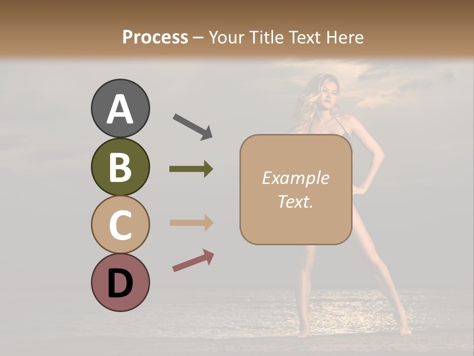 Water Swimsuit Tan PowerPoint Template