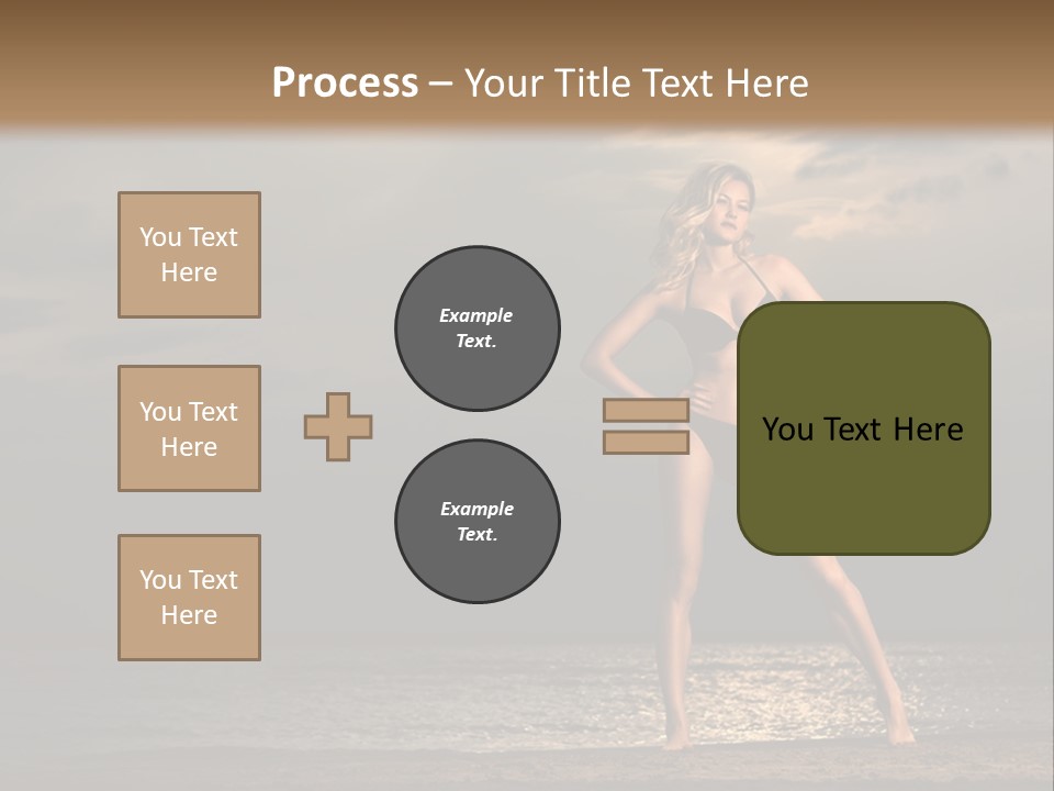 Water Swimsuit Tan PowerPoint Template