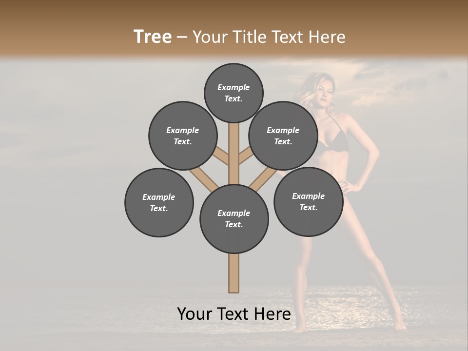 Water Swimsuit Tan PowerPoint Template