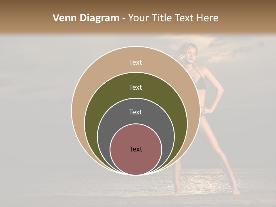 Water Swimsuit Tan PowerPoint Template