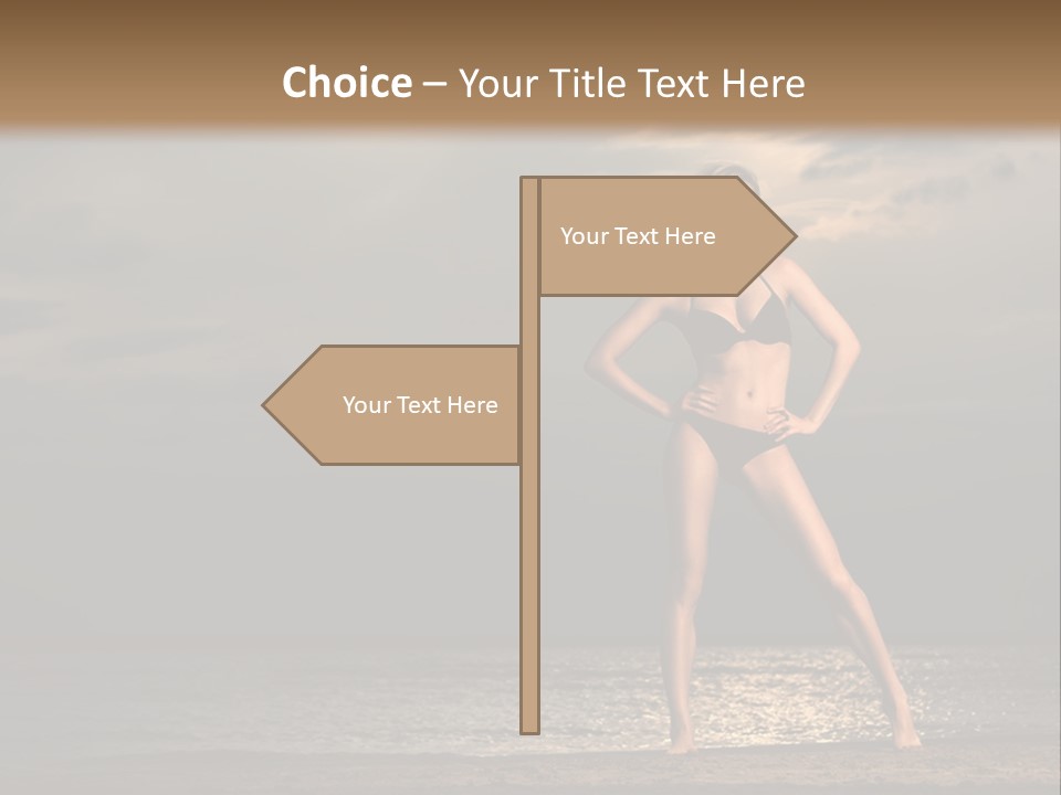 Water Swimsuit Tan PowerPoint Template