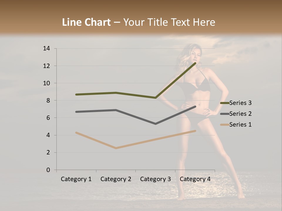 Water Swimsuit Tan PowerPoint Template