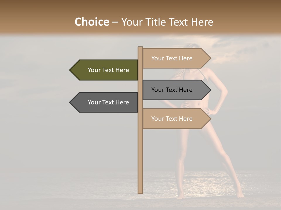 Water Swimsuit Tan PowerPoint Template