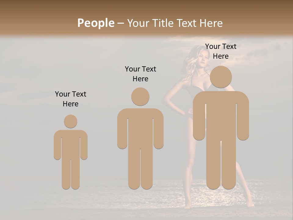 Water Swimsuit Tan PowerPoint Template