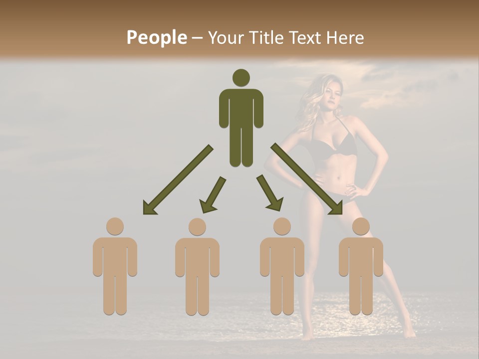 Water Swimsuit Tan PowerPoint Template