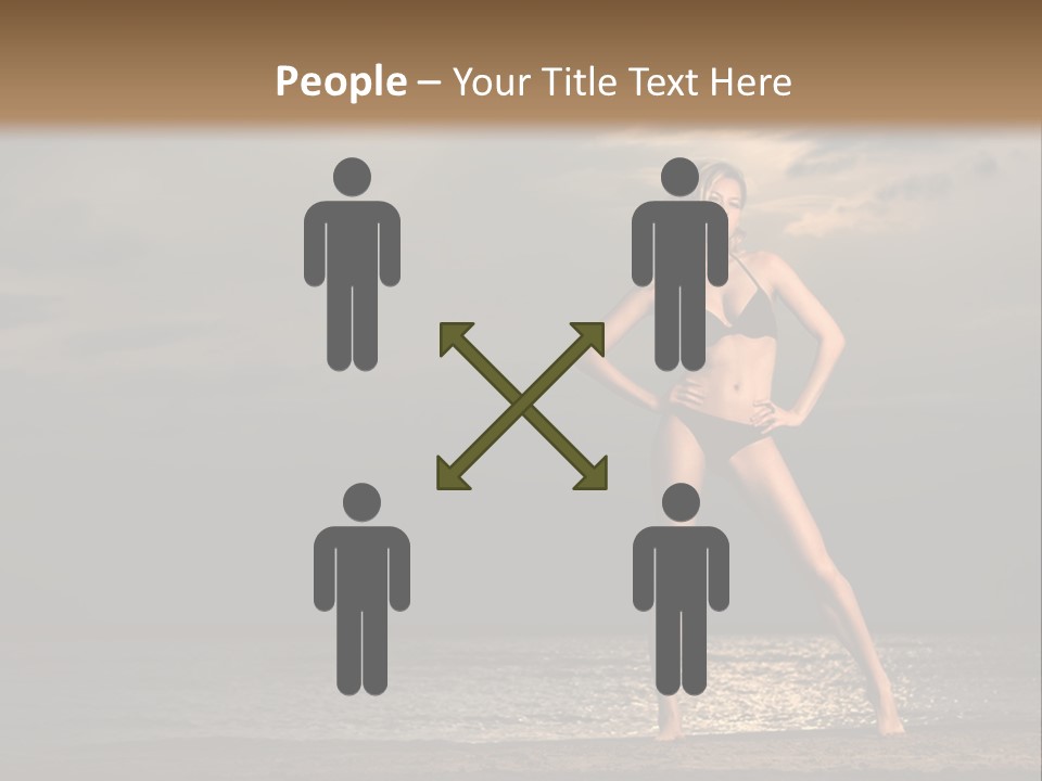 Water Swimsuit Tan PowerPoint Template