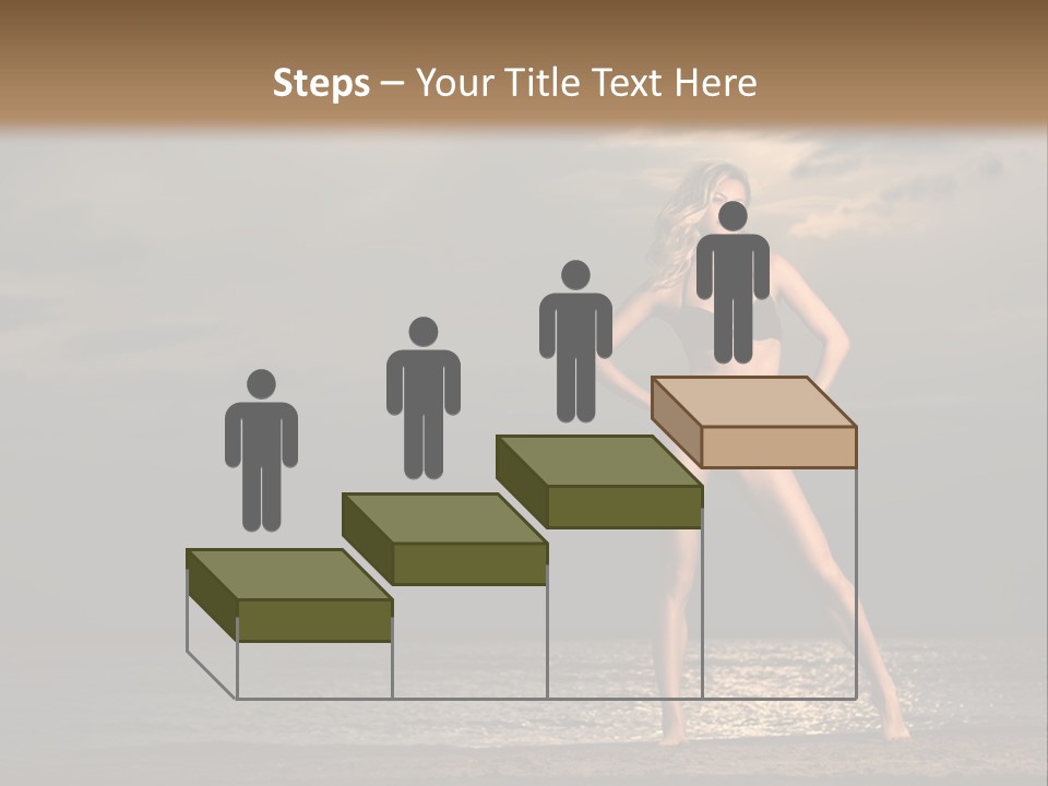 Water Swimsuit Tan PowerPoint Template