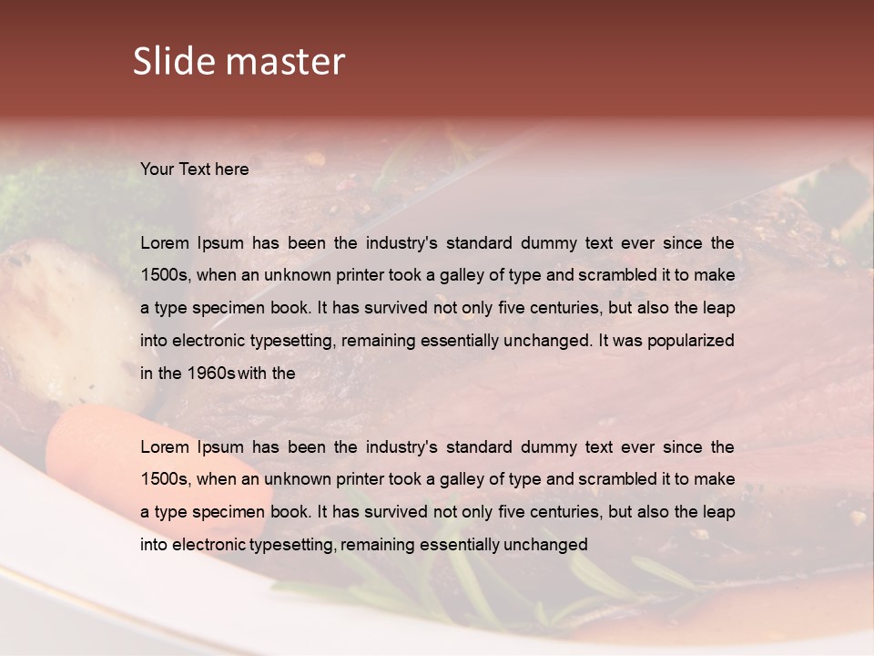 Roast Beef Meat PowerPoint Template