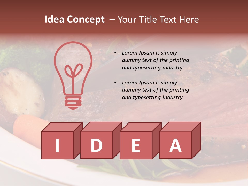 Roast Beef Meat PowerPoint Template