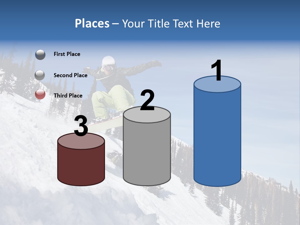 Holiday Blue Sun PowerPoint Template